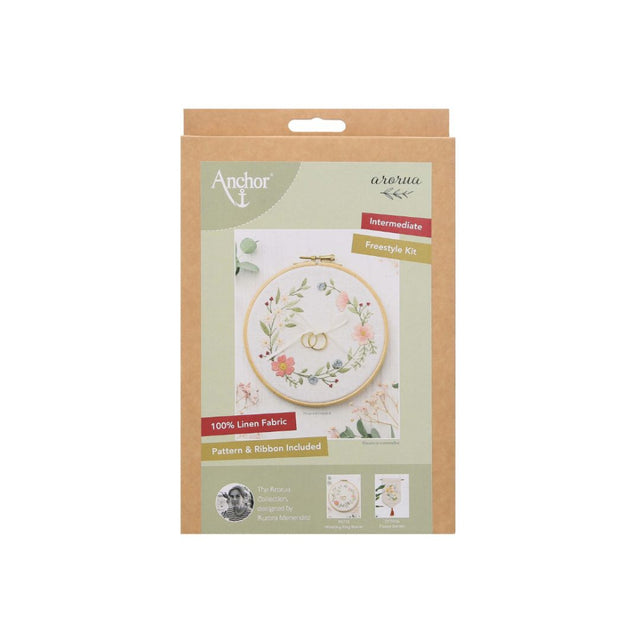 Anchor Wedding Ring Bearer Embroidery Kit