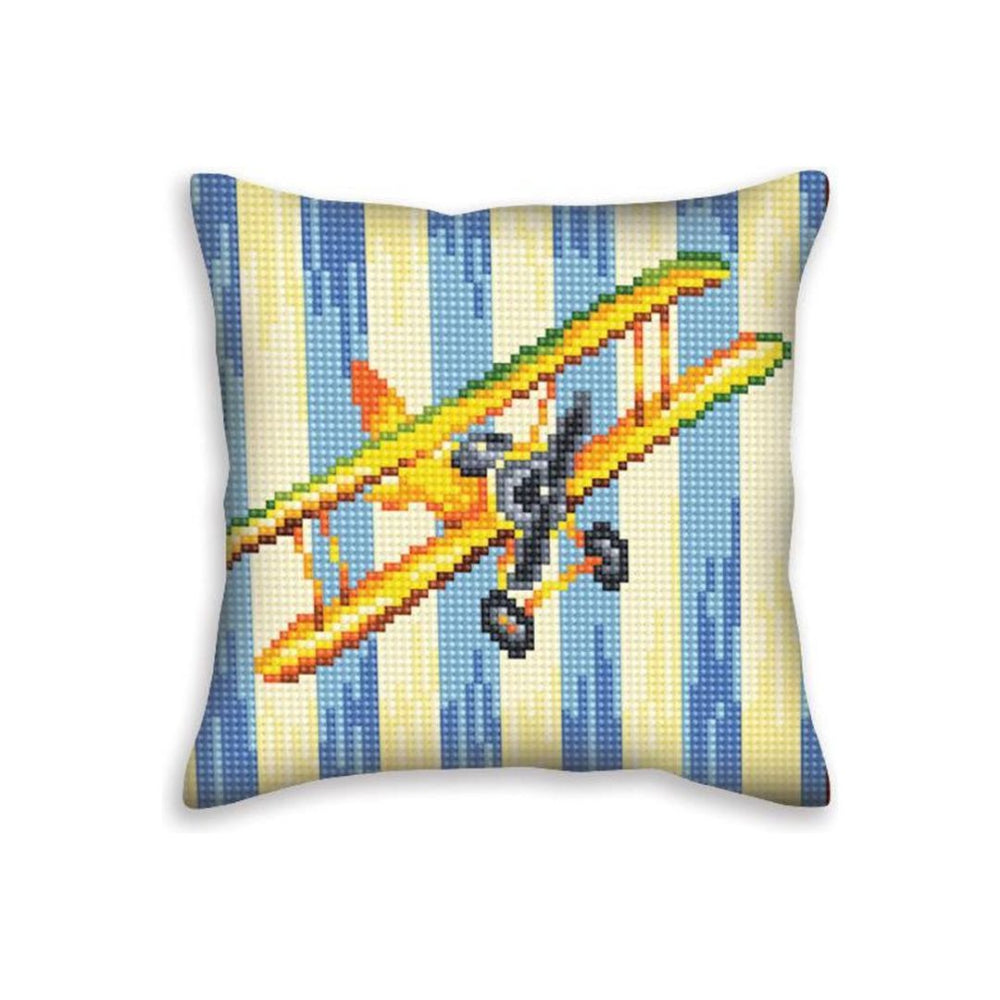 Nostalgia Cross Stitch Cushion Kit Aeroplane