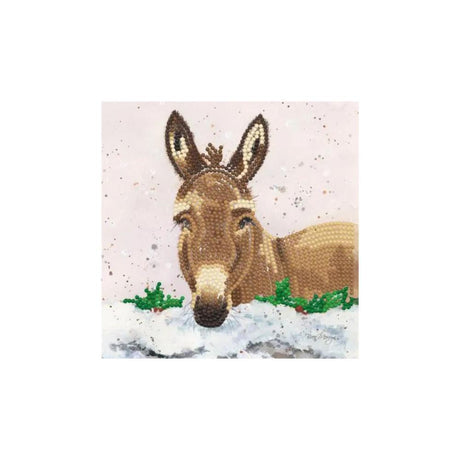 Diamond Art  Donkey Christmas Card Kit