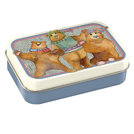 Emma Ball Woolly Bears Mini Rectangular Tin