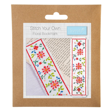 Floral Bookmark Cross Stitch Kit