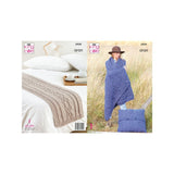 King Cole Aran Blanket Knitting Pattern 5959