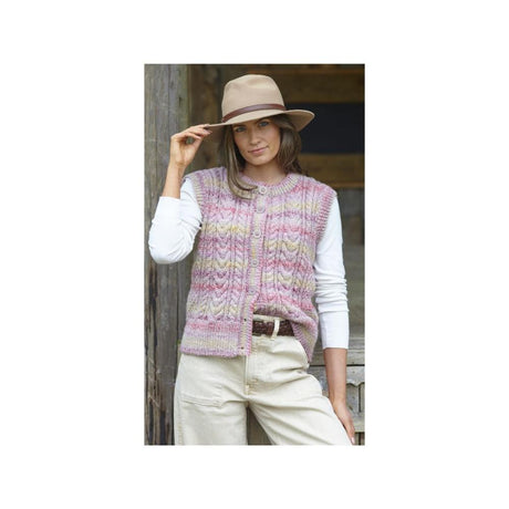 King Cole Aran Waistcoat Knitting Pattern 6224