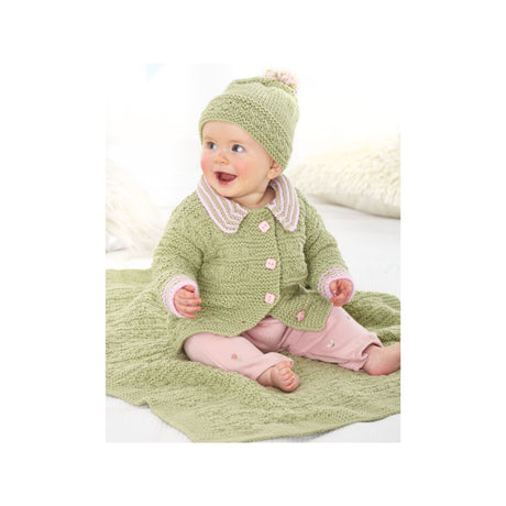 King Cole Baby Aran Knitting Pattern 6329