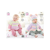 King Cole Baby Chunky Knitting Pattern 6107