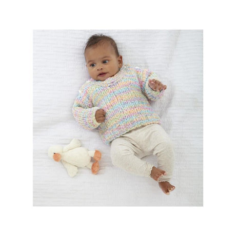 King Cole Baby Chunky Sweater Knitting Pattern 6237