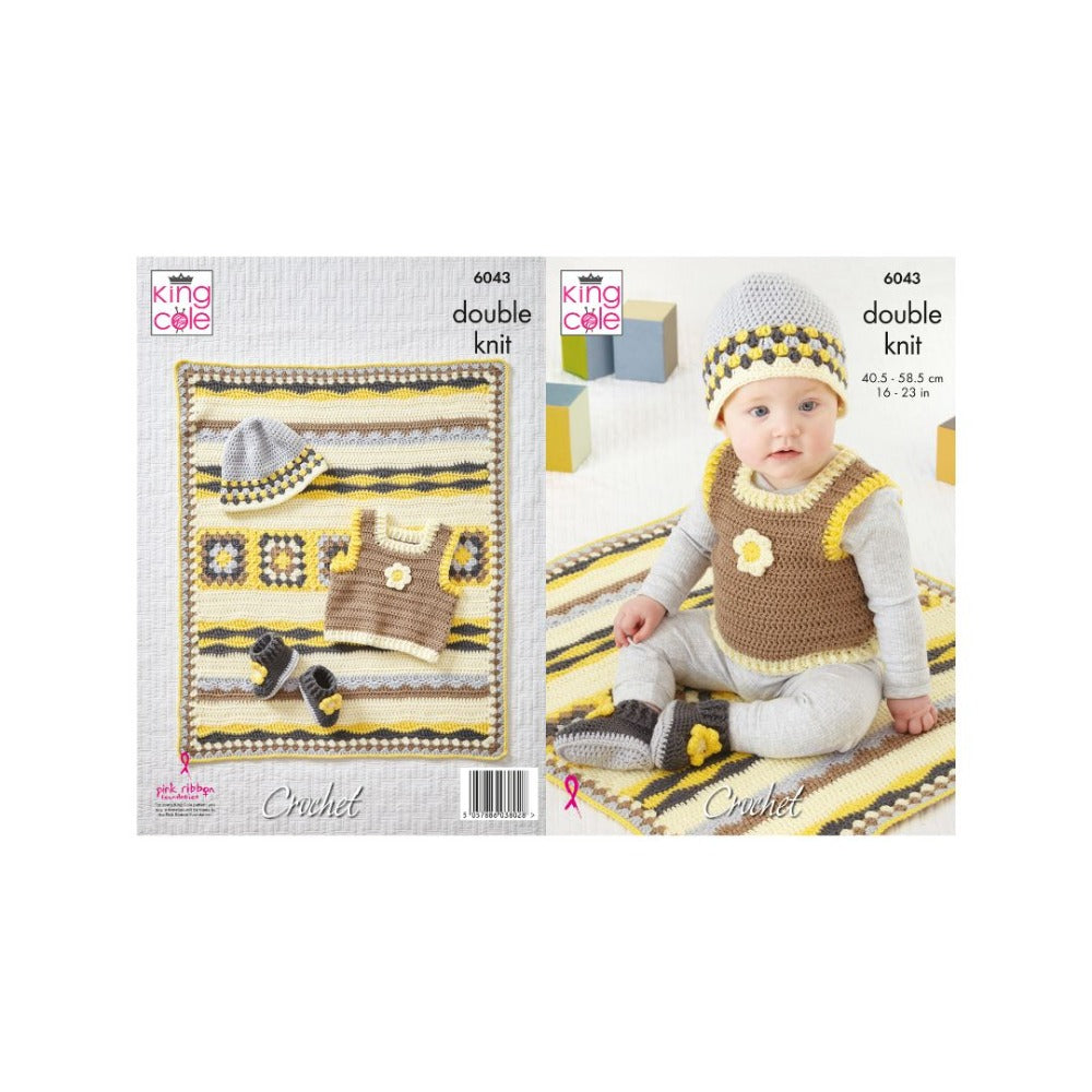 King Cole Baby Crochet Pattern 6043