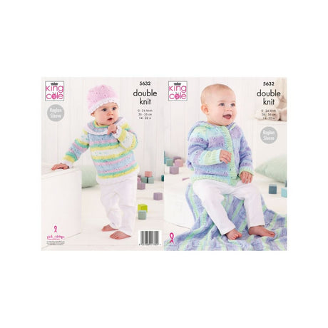 King Cole Baby DK Knitting Pattern 5632