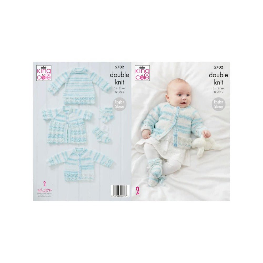 King Cole Baby DK Knitting Pattern 5702