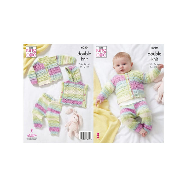 King Cole Baby DK Knitting Pattern 6030