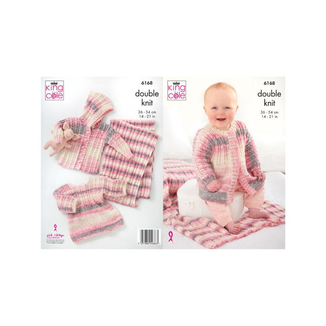 King Cole Baby DK Knitting Pattern 6168