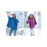 King Cole Chunky Poncho Knitting Pattern 4842