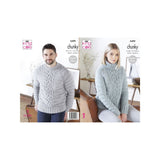 King Cole Chunky Unisex Sweater Knitting Pattern 5499