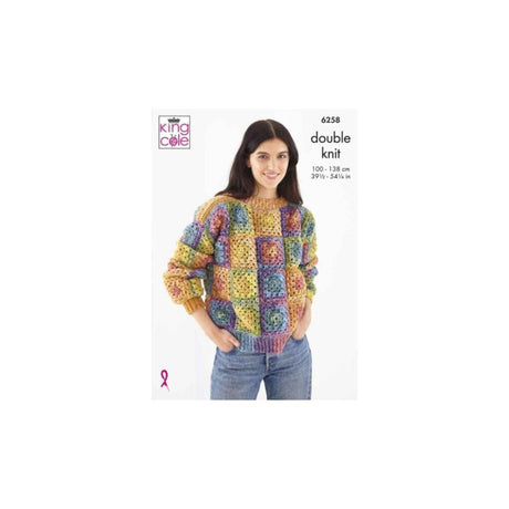 King Cole Crochet Jumper Pattern 6258