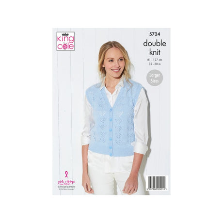 King Cole Waistcoat DK Knitting Pattern 5724