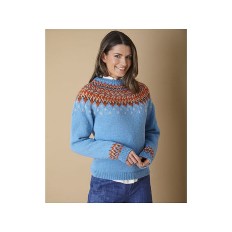 King Cole Yoked Sweater Knitting Pattern 6150