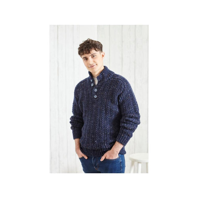 King Cole Mens Sweater DK Knitting Pattern 5809