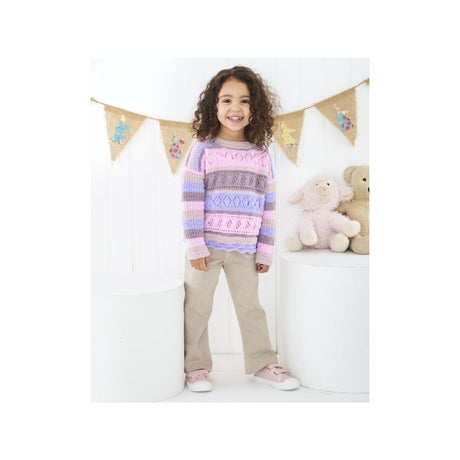 King Cole Kids 4 Ply Sweater Knitting Pattern 6325