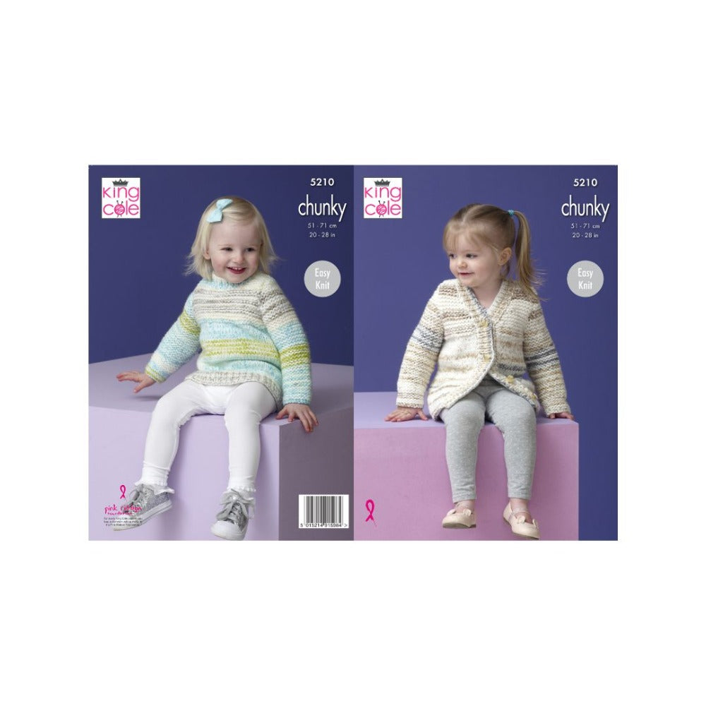 King Cole Kids Chunky Knitting Pattern 5210