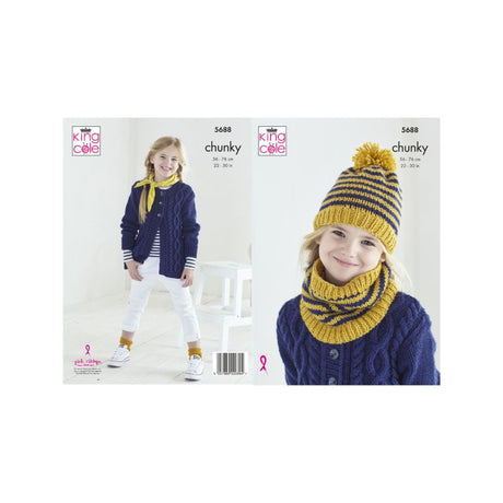 King Cole Kids Chunky Knitting Pattern 5688