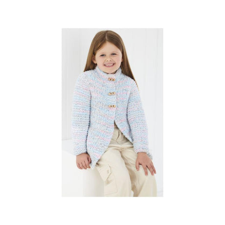 King Cole Kids Chunky Cardigan Knitting Pattern 6239