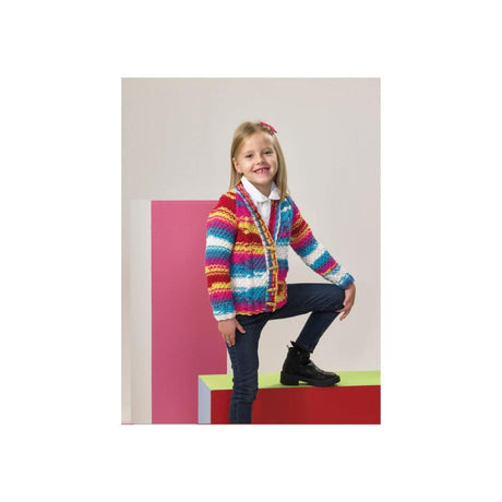 King Cole Kids Chunky Cardigan Knitting Pattern JB772