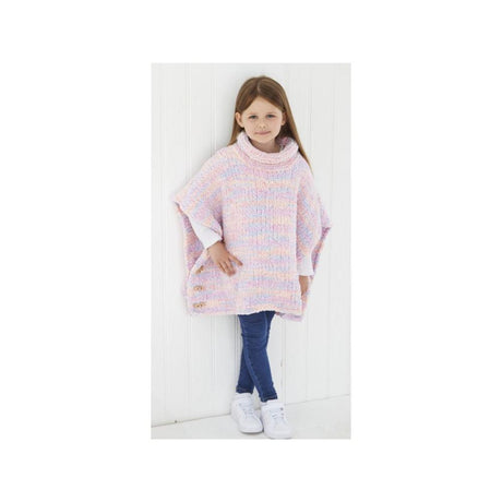 King Cole Kids Chunky Poncho Knitting Pattern 6240