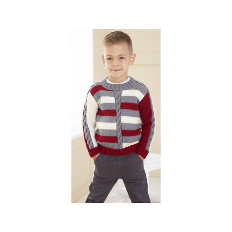 King Cole Kids Jumper Knitting Pattern 6261