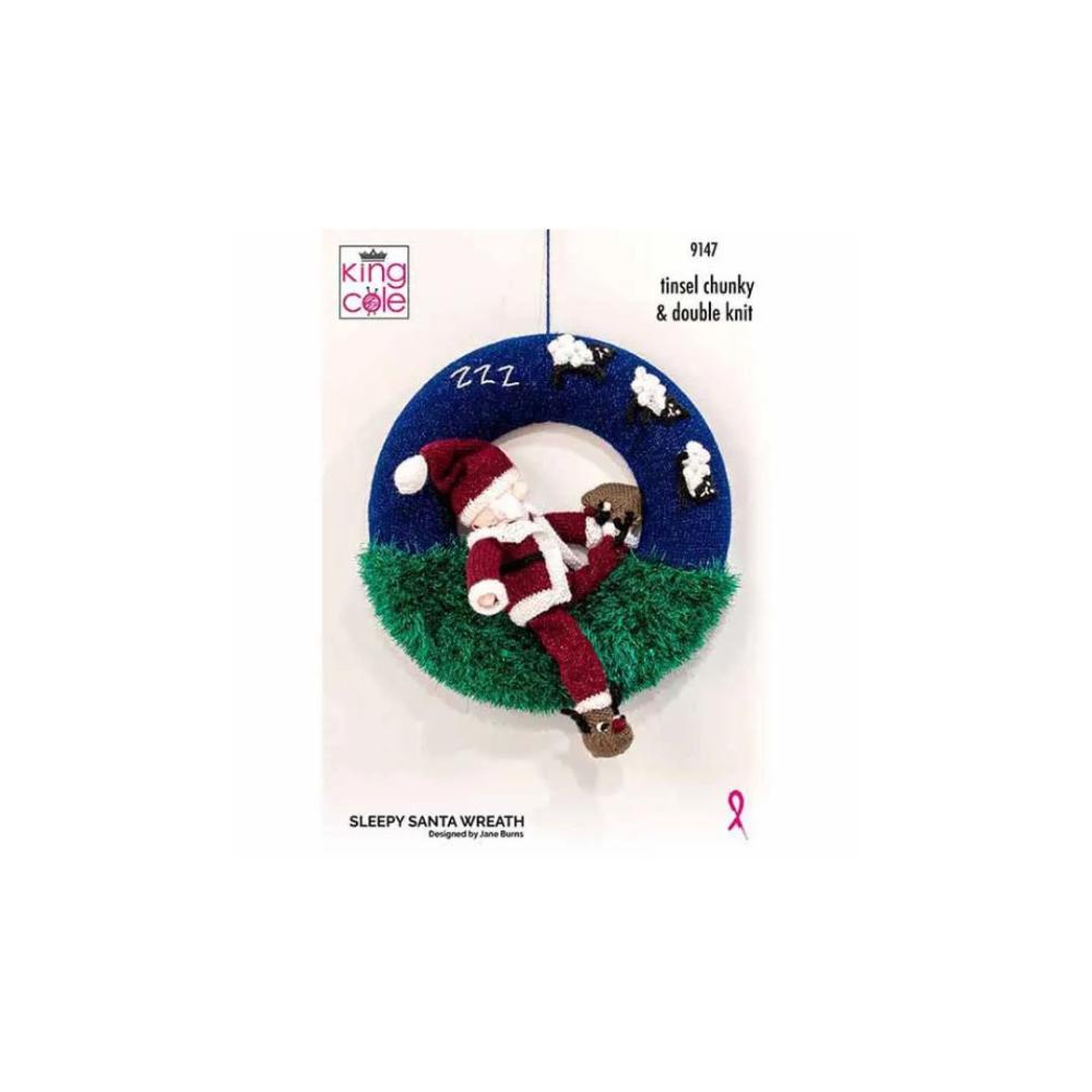 King Cole Santa Wreath Knitting Pattern 9147