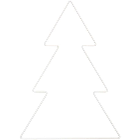 Metal Fir Tree White Large