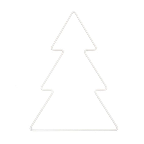 Metal Fir Tree White Medium