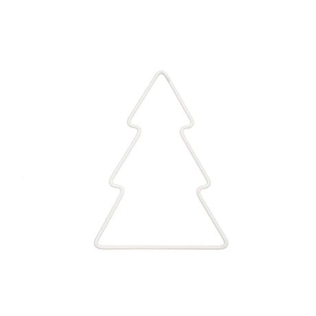 Metal Fir Tree White Small