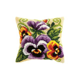 Pansies Cross Stitch Cushion Kit