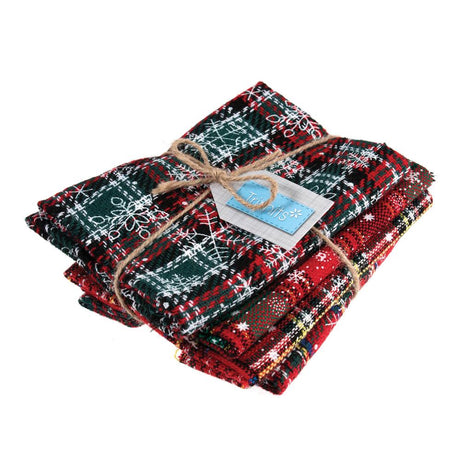 Printed Tartan Reds Fat Quarter Bundle