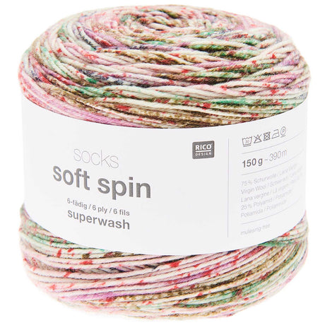 Rico Soft Spin 6 Ply Sock Yarn