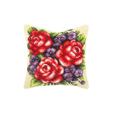 Roses and Violets Cross Stitch Cushion Kit