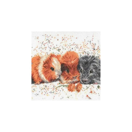 Snap Crackle and Pop Guinea Pig Cross Stitch Kit