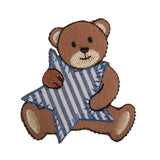 Trimits Bear with Blue Stripe Star Motif