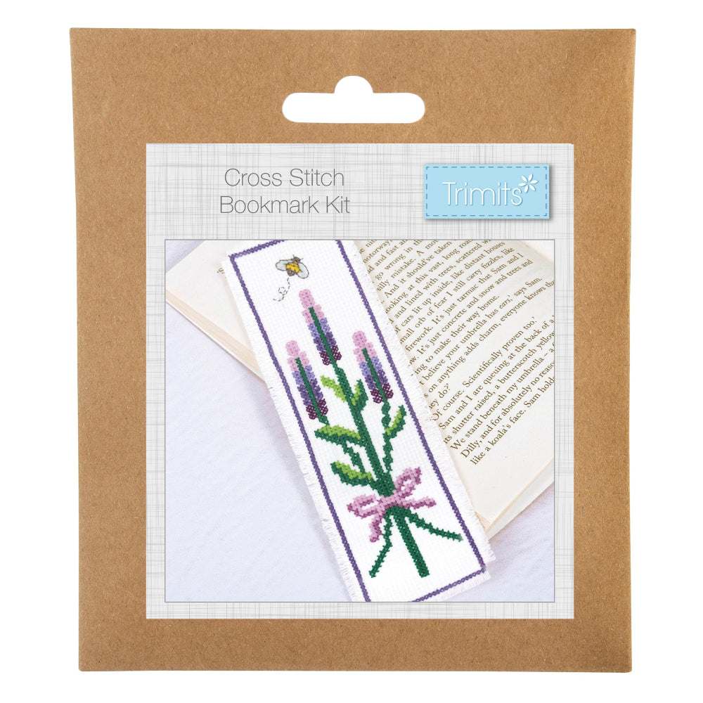 Trimits Cross Stitch Bookmark Kit Lavender