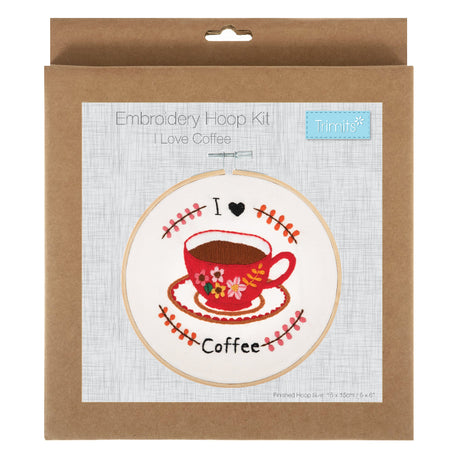 Trimits Embroidery Hoop Kit I Love Coffee