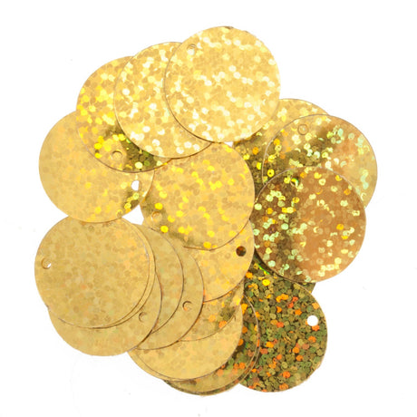 Trimits Flat Holographic Sequin 20 mm Gold