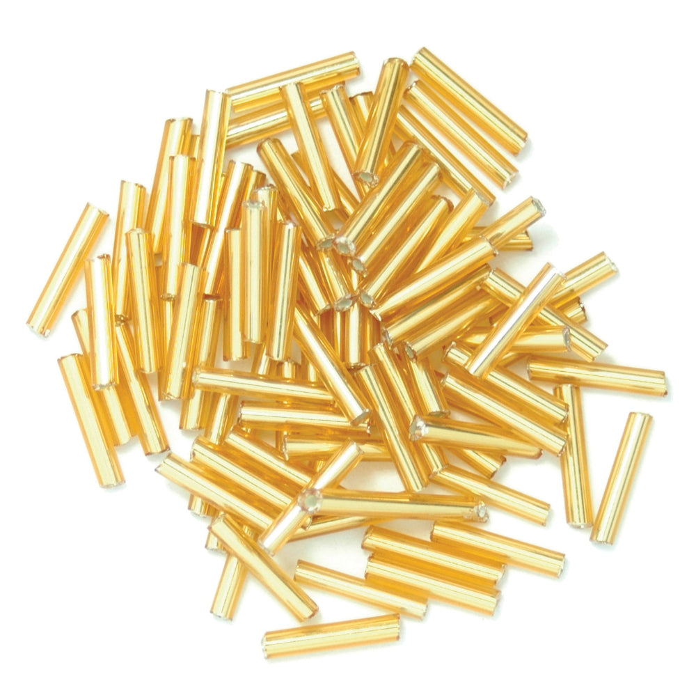 Trimits Long Bugle Beads Gold