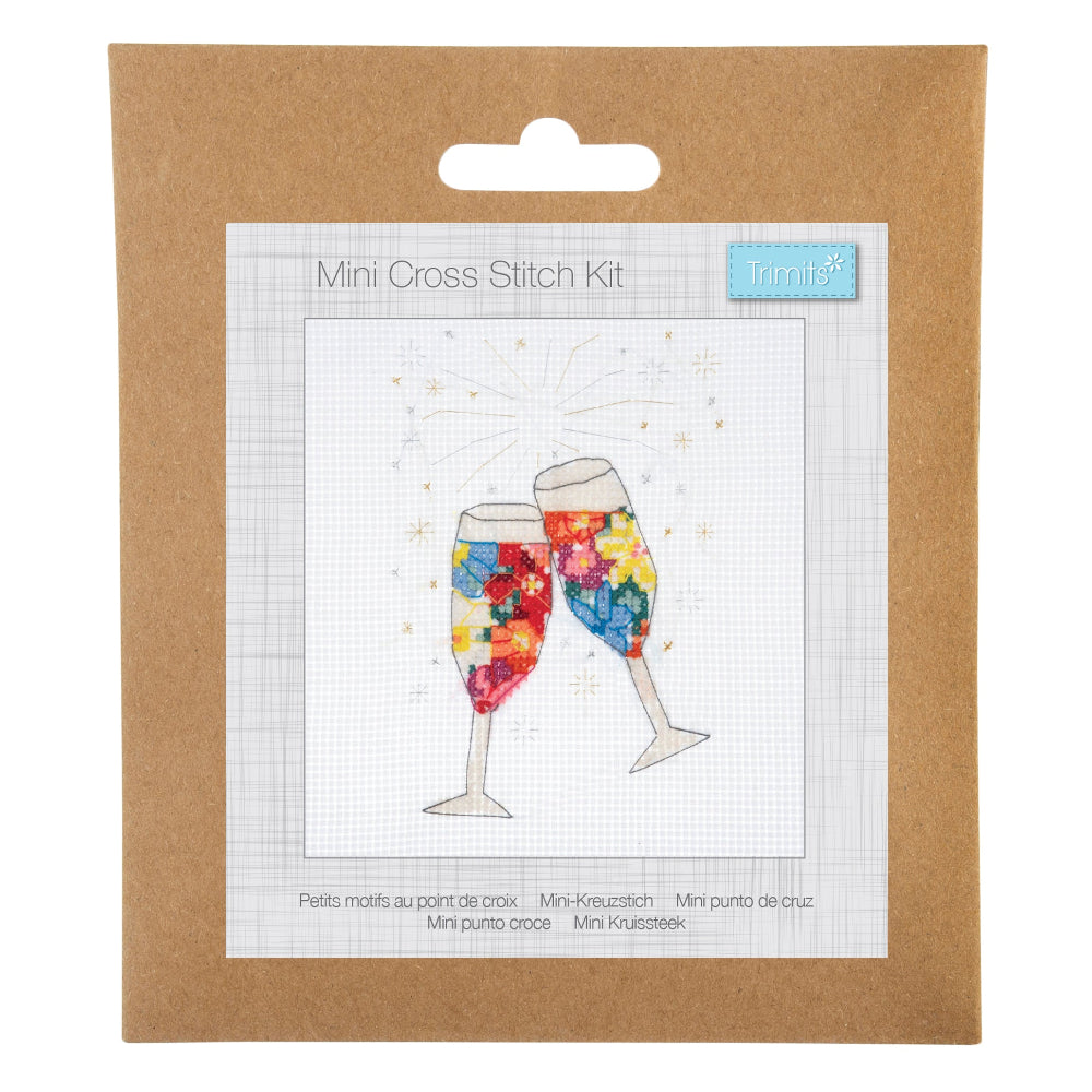 Trimits Mini Cross Stitch Kit Cheers