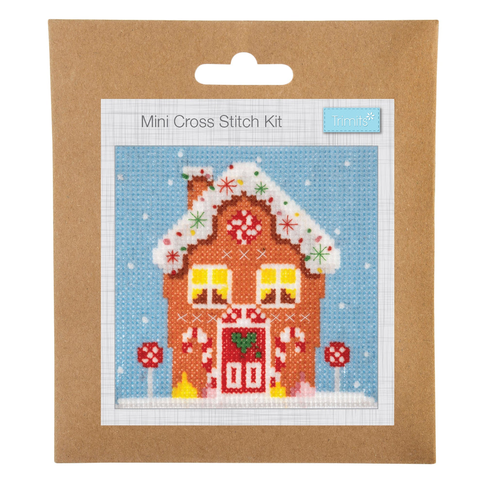 Trimits Mini Cross Stitch Kit Gingerbread House