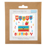 Trimits Mini Cross Stitch Kit Happy Birthday