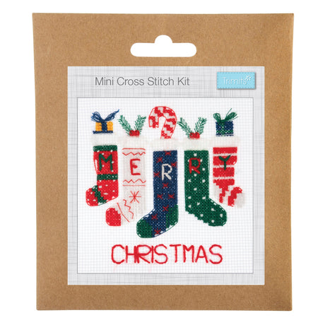 Trimits Mini Cross Stitch Kit Stockings