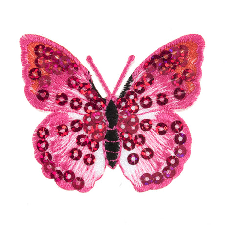 Trimits Pink Sequin Butterfly Motif