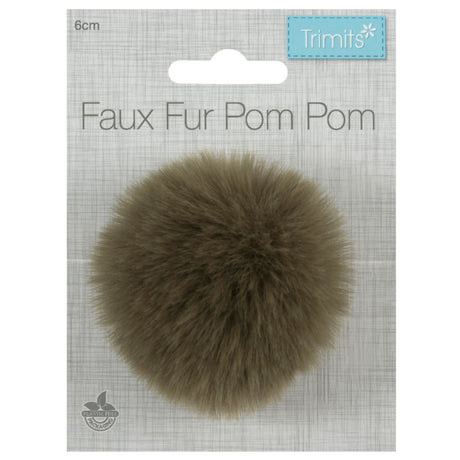 Trimits Pompom 6 cm Khaki