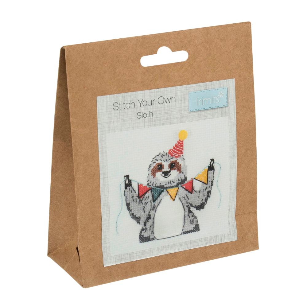 Trimits Sloth Mini Cross Stitch Kit