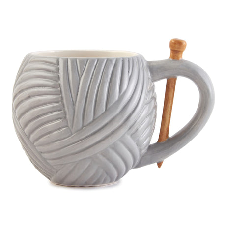 Grey Yarn Ball Mug